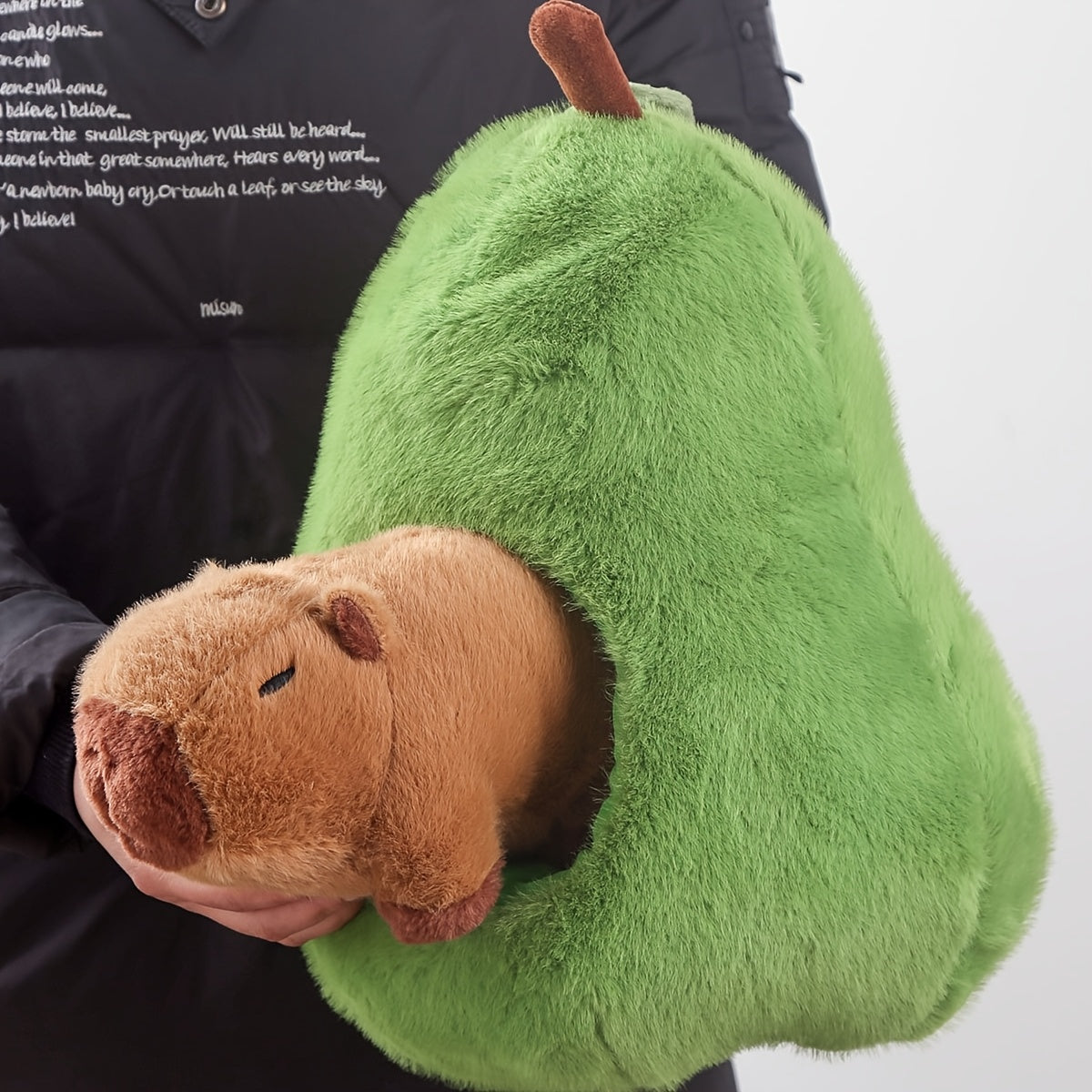 Capybara Plush Toy Soft Green & Yellow Stuffed Animal