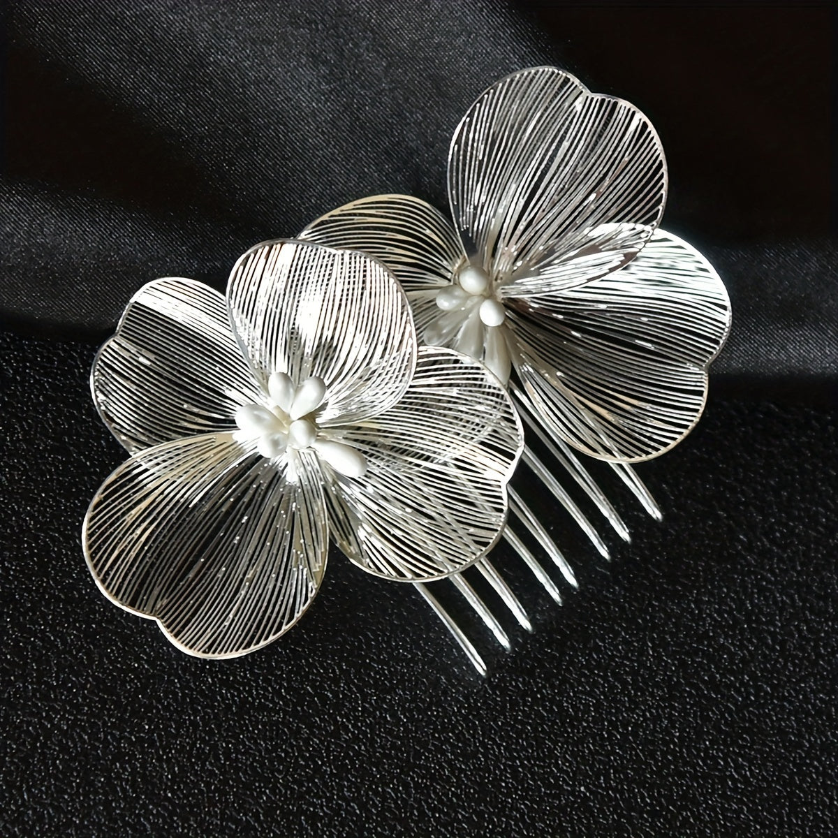 Golden Flower Hair Comb Vintage Headwear Wedding Hair Accessories