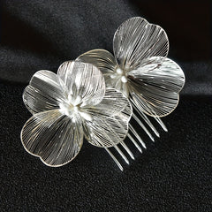 Golden Flower Hair Comb Vintage Headwear Wedding Hair Accessories