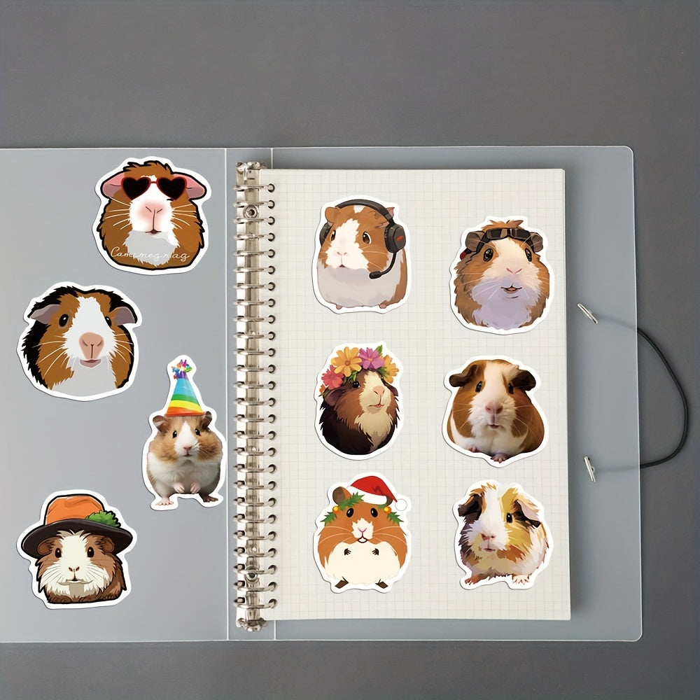 50pcs Guinea Pig Stickers for Mobile Laptop Water Cup Skateboard