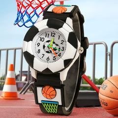 2pcs Basketball Patterned Quartz Watches Sporty Design