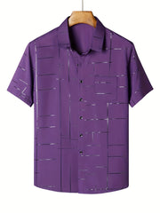 Men's Button Up Shirt Short Sleeve Summer Casual Top