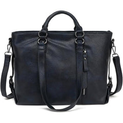 Vintage Tote Bag Vegan Faux Leather Top Handle Anti-Theft Crossbody Bag