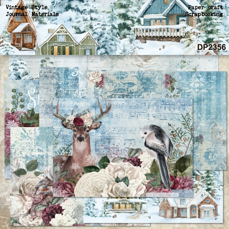 8 A5 Single Pattern DIY Scrapbook Paper Background Material Card