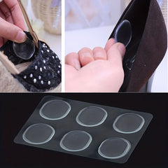 6pcs Silicone Insoles Gel Pad Forefoot Protector Heel Rubbing Pad