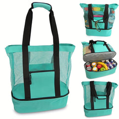 Insulated Mesh Bag Multifunctional Cooler for Outdoor Beach Picnic