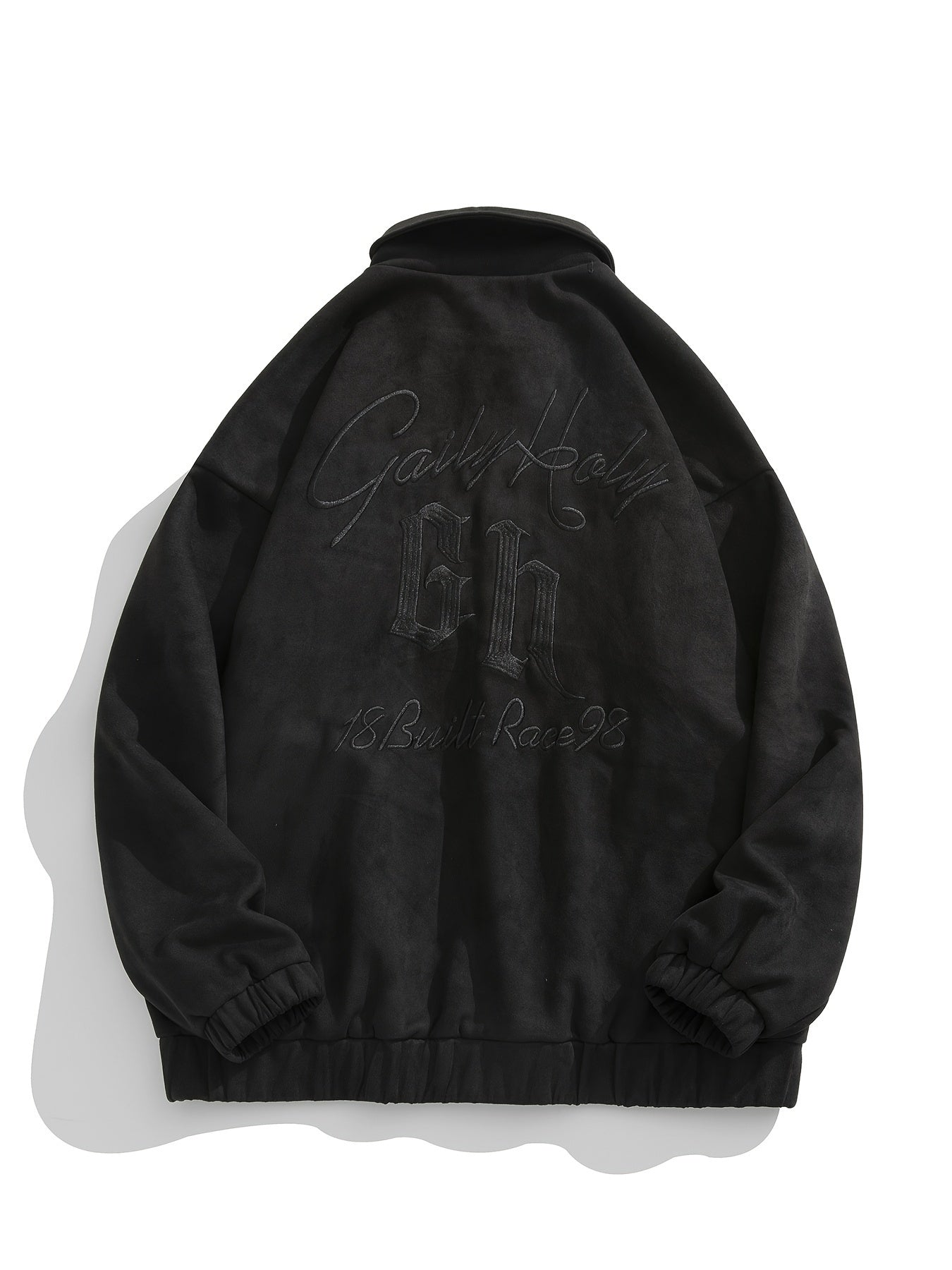 Embroidered Fleece Casual Jacket Women's Clothing