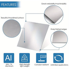 10pcs Aluminum Panel 10x10x0.05cm Craft Supplies Set