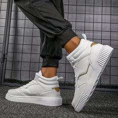 Women's Solid Medium Tube Sneakers Lightweight Sport Skate Shoes