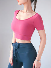 Yoga Sports Slimming Top Hollow Back Breathable Crop Top