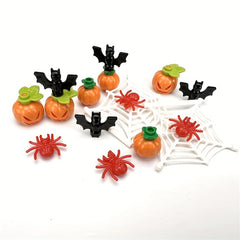 Halloween Stacking Blocks Set Spooky Pumpkin Heads Bats Spiders Ghost House