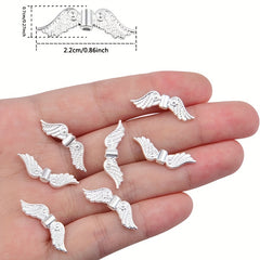 100pcs Angel Wing Spacer Bead Alloy Eyelet Wing Spacer Bead Jewelry Accessories