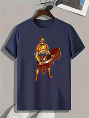 Soldier Print Men's Graphic T shirt Casual Comfy Tees For Summer