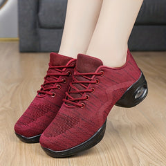 Women's Arch Support Lace Up Dance Shoes with Soft Sole