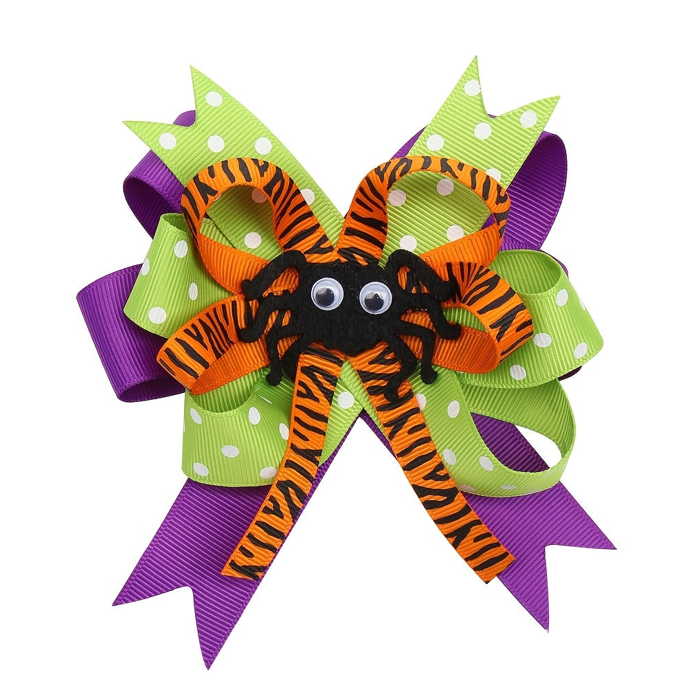 Layer Bow For Kids Halloween Hairbow Clip