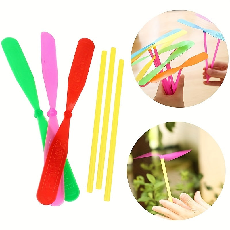 Bamboo Dragonfly Hand Rubbing Plastic Propeller Flying Toy