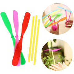 Bamboo Dragonfly Hand Rubbing Plastic Propeller Flying Toy