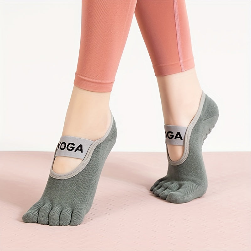 Women's Five Toe Yoga Socks Non-slip Pilates Fitness Socks