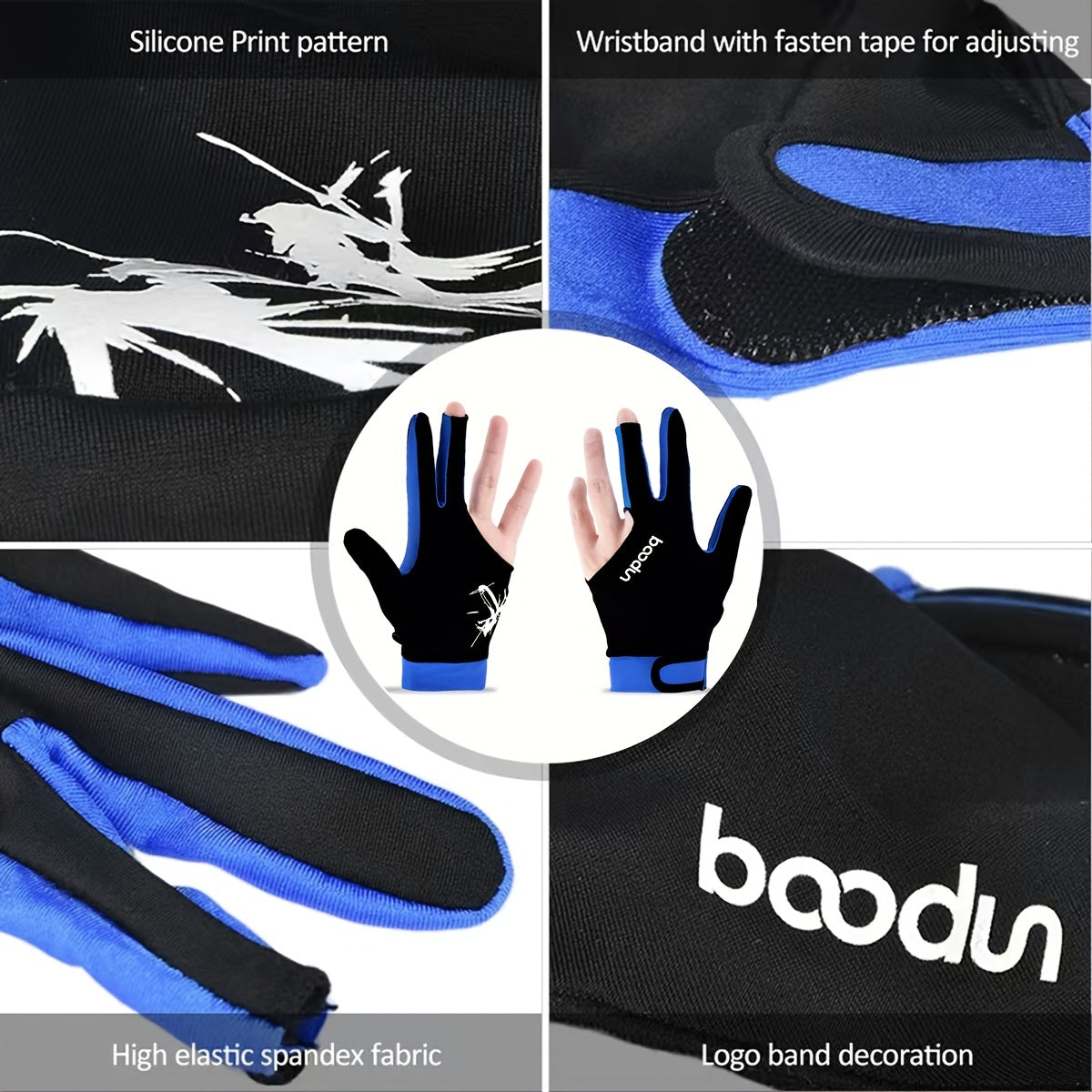 3-Finger Billiard Glove for Men and Women