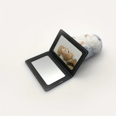 PU Leather Makeup Mirror Double sided Portable Folding Mirror