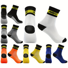 3 Pairs Men's Crew Sport Socks Sweat Absorbing Nylon Blend Comfy Breathable