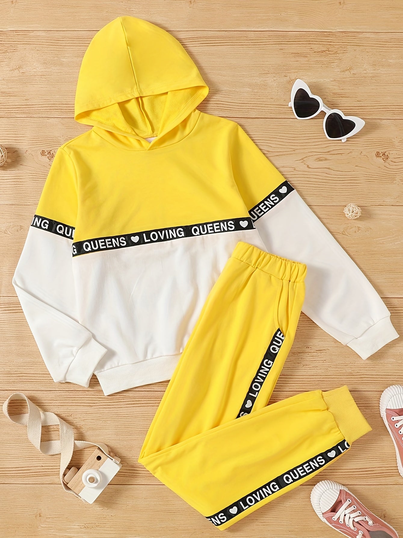 Kids Love Letter Hoodie Shirt and Pants Set Boys Girls Outfit