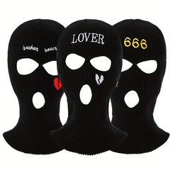 Mens Broken Love LOVER 666 Three Hole Mask Cycling Helmet Balaclava Mask