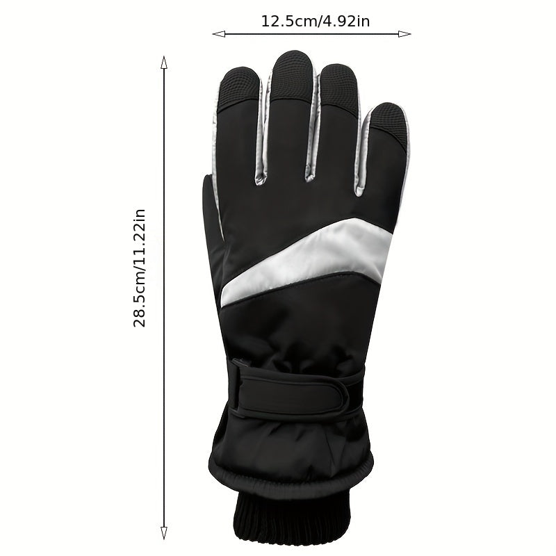Winter Touch Screen Skiing Gloves Waterproof Thickened Outdoor Cycling Gloves