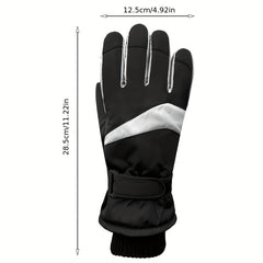 Winter Touch Screen Skiing Gloves Waterproof Thickened Outdoor Cycling Gloves