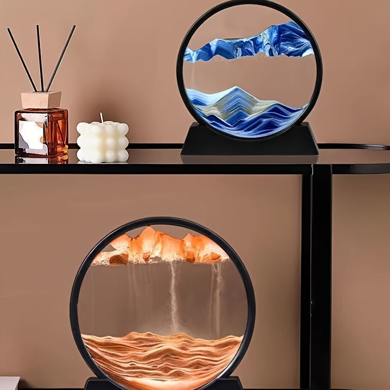 3D Quicksand Painting Hourglass Ornaments - Desktop Decorations - Love Theme