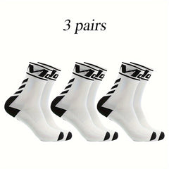 Men's Mid Crew Sport Socks, Breathable & Comfy, 3 Pairs