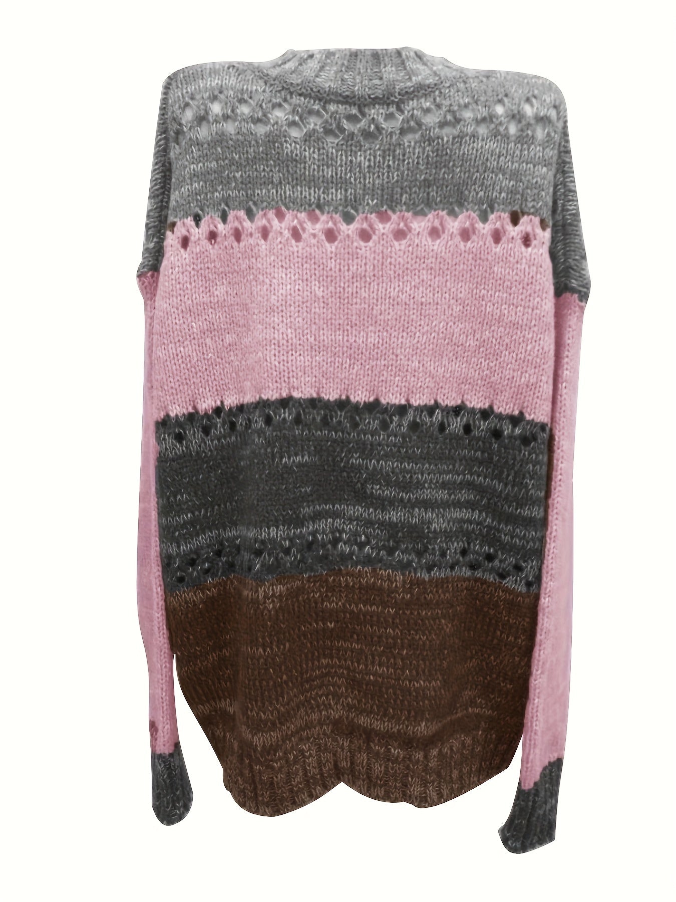 Colorblock V Neck Sweater