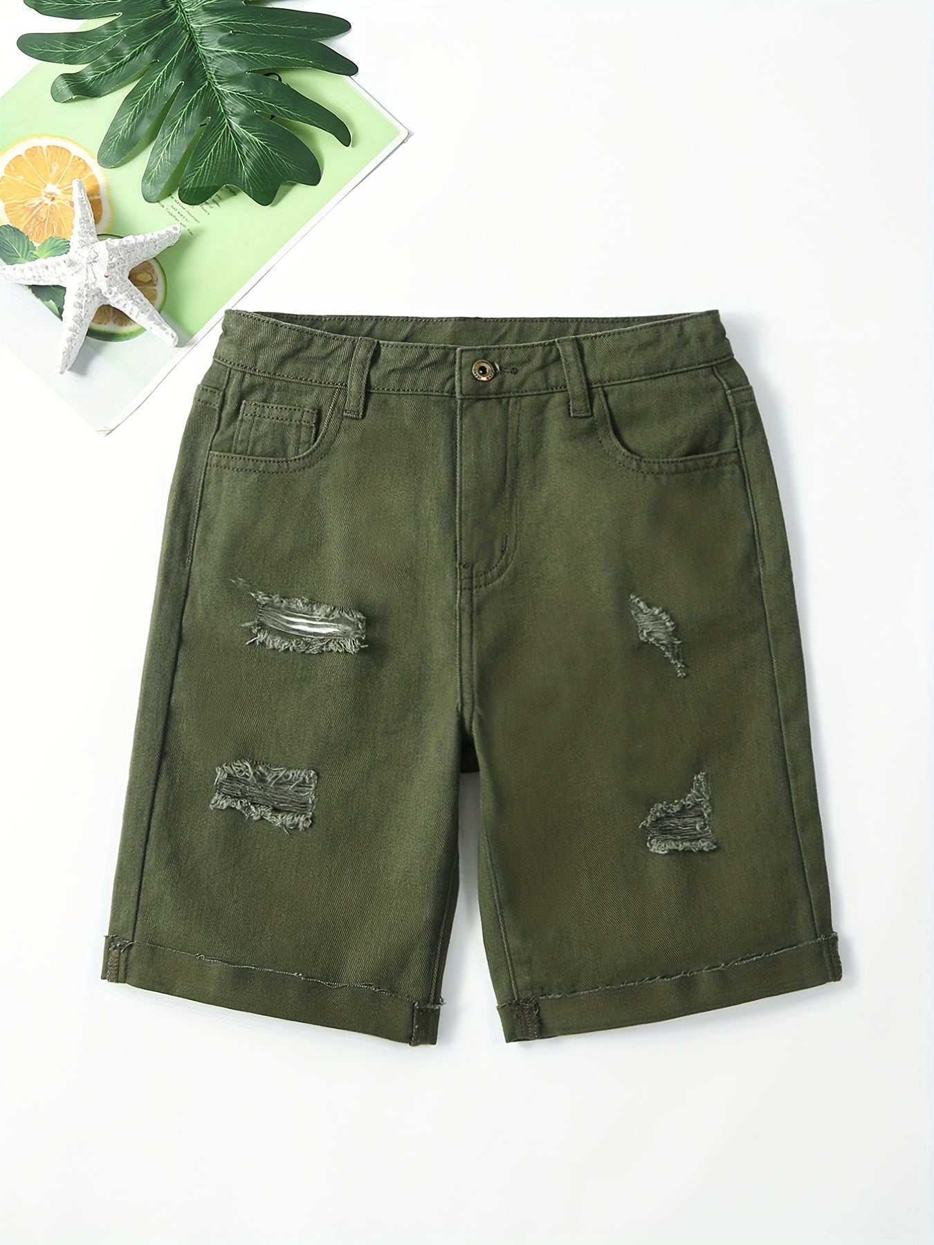 Boys Ripped Denim Shorts for Summer Kids