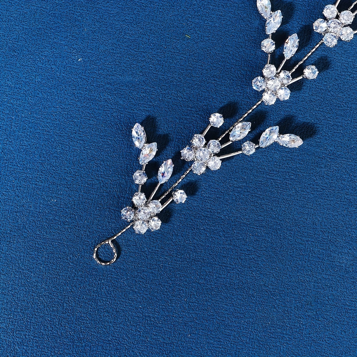 Crystal Leaf Headband Hair Jewelry for Weddings