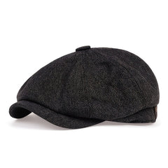 Men's Plaid Newsboy Hat Sunscreen Beret for Outdoor Use
