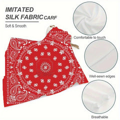 Personalized Square Scarf with Your Photo Logo, Soft Polyester Fiber