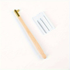French Reverse Embroidery Wooden Handle Crochet Needles