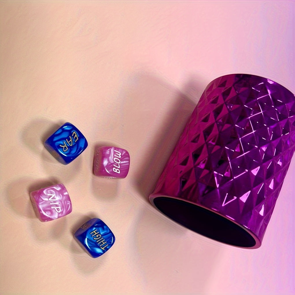 2pcs Pink Role Playing Dices 1.98cm Length Outdoor Indoor Entertainment