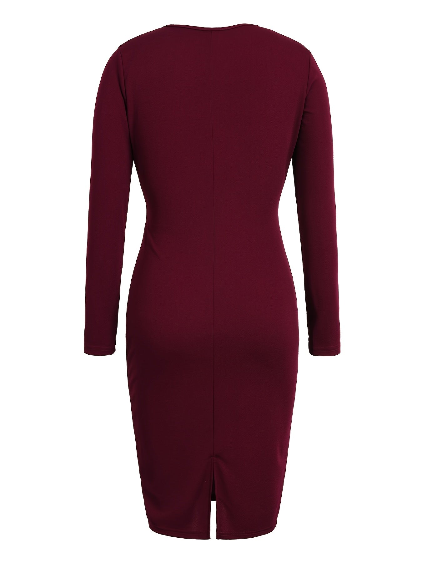 Sexy Split Long Sleeve Bodycon Party Dress Women's Clothing