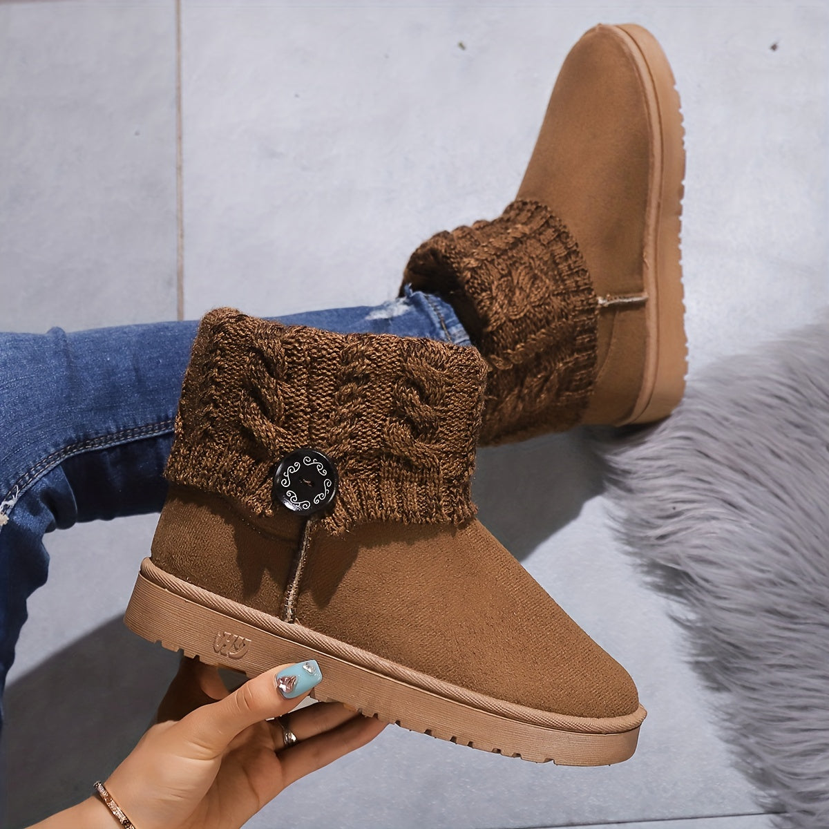 Women's Snow Boots Non Slip Fleece Lined Warm Winter Shoes