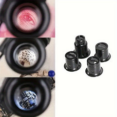 4pcs Jewelry Magnifying Glass Set 5X 10X 15X 20X