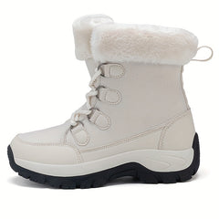 Women's Waterproof Winter Snow Boots with Faux Fur Lining