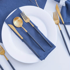 6pcs Embossed Cotton Square Napkins for Hotel & Restaurant Decoration