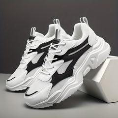 Men's Block Chunky Sneakers For Jogging Gym