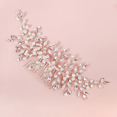Pearl Bridal Comb Floral Wedding Comb Bridal Hair Comb Wedding Hair Accessory