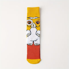 Cartoon Pattern Socks Funny Mid Tube Women's Stockings