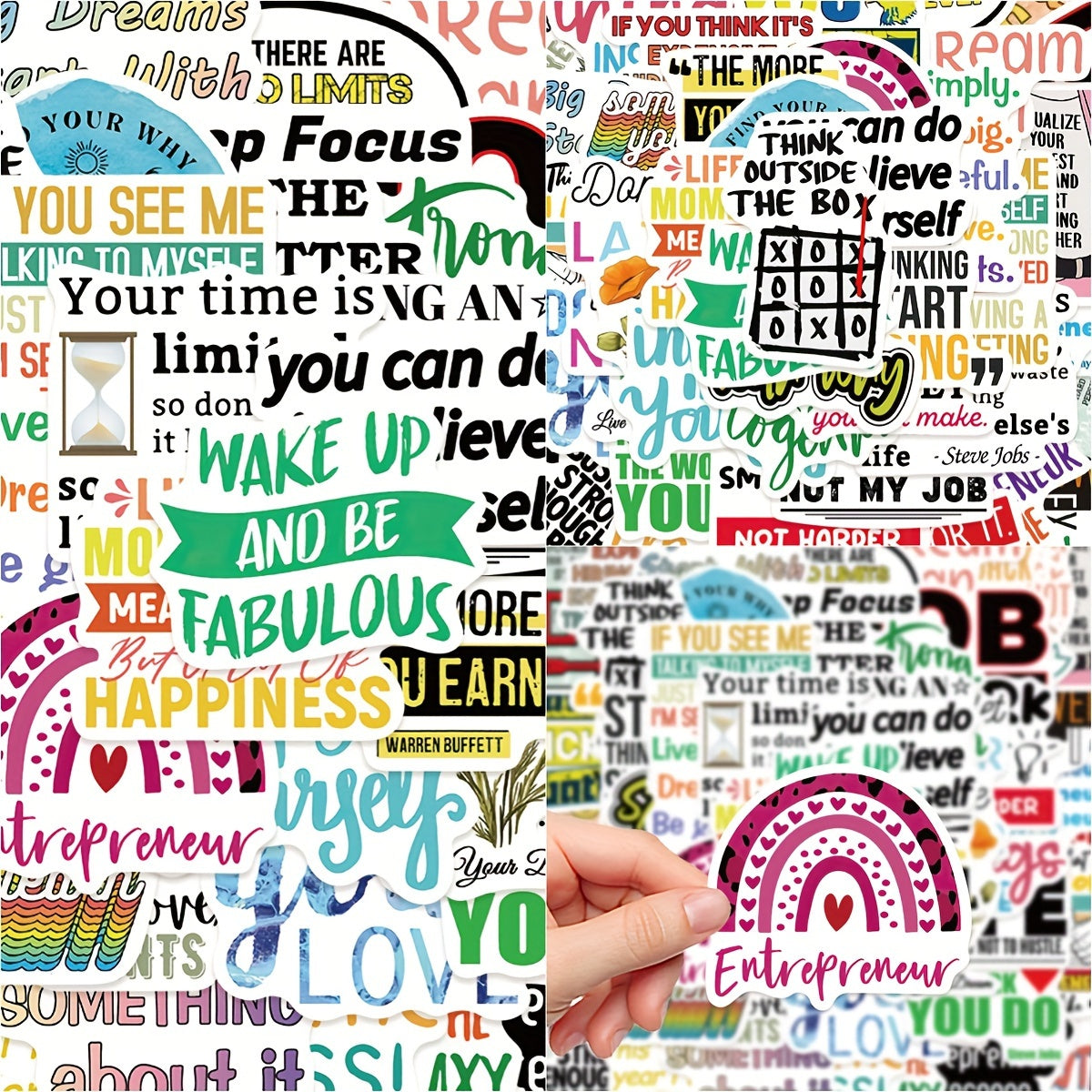 50pcs Entrepreneur Quotes Phone Case Stickers Waterproof Decor