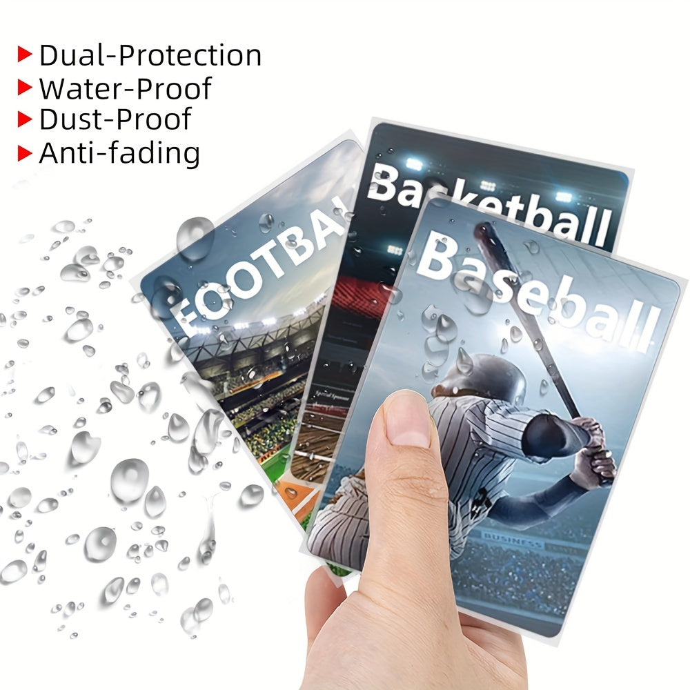50pcs Soft Clear Baseball Card Sleeves Sports Car Protective Sleeve