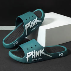Men's PUNK Pattern Slides Soft Sole Slippers