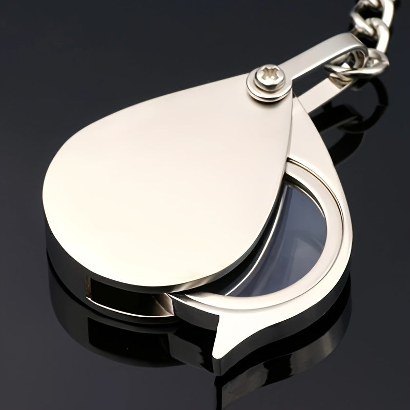 Mini Foldable Magnifying Glass Keychain Pendant 15x HD Portable for Children